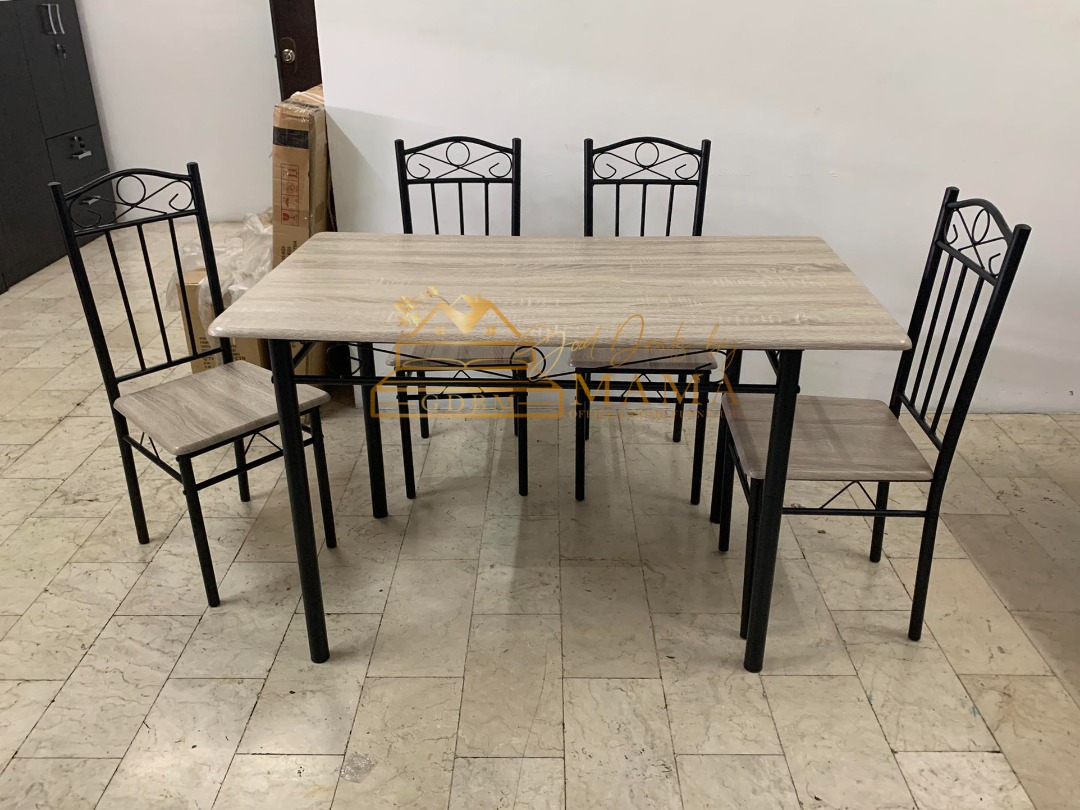 AFFORDABLE DINING SET WITH METAL LEGS on Carousell