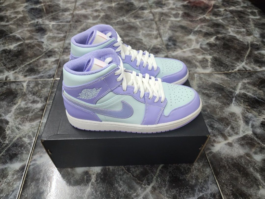 air jordan 1 mid purple pulse glacier blue