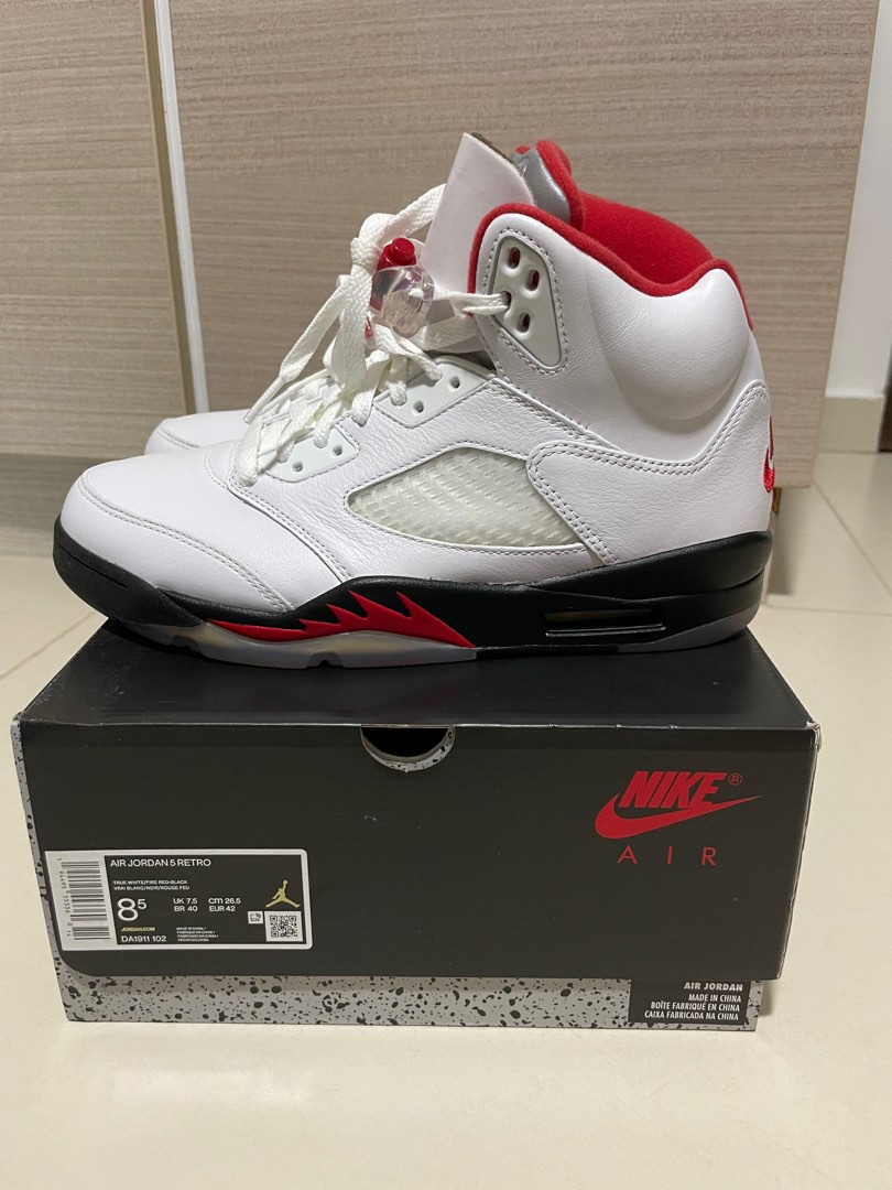 jordan 5 fire red 2020 box
