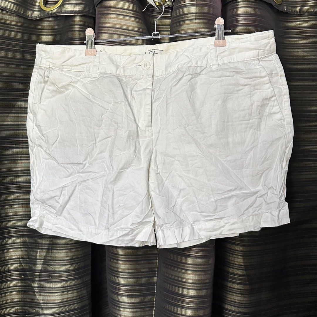 Ann Taylor White Short PLUS SIZE Women s Fashion Bottoms
