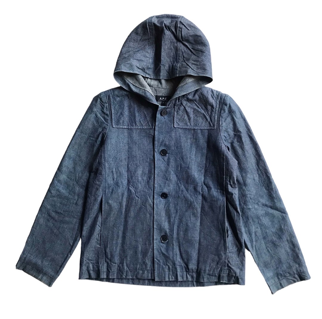 A.P.C Wax Denim Hoodie Jacket Not apc paris visvim engineered garments