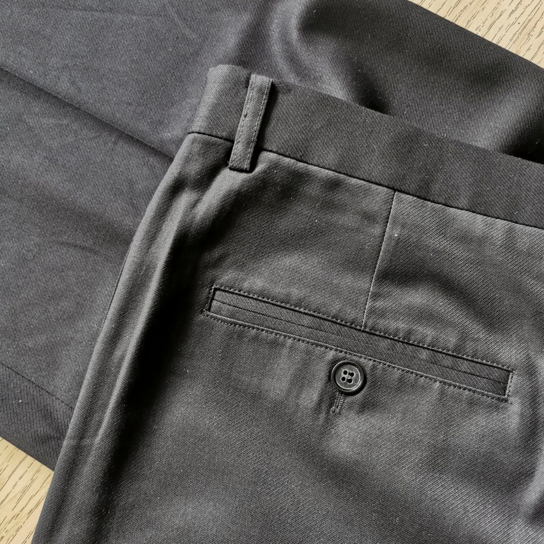 Men Black Comfort Tapered Fit Cropped Trousers – dennisonfashionindia-saigonsouth.com.vn