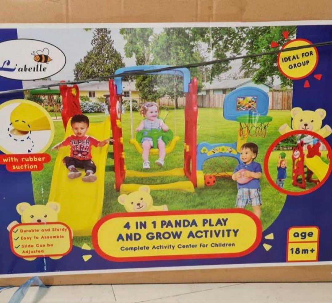 Ayunan perosotan mainan anak slide and swing labeille 5 in 1 . 4 in 1