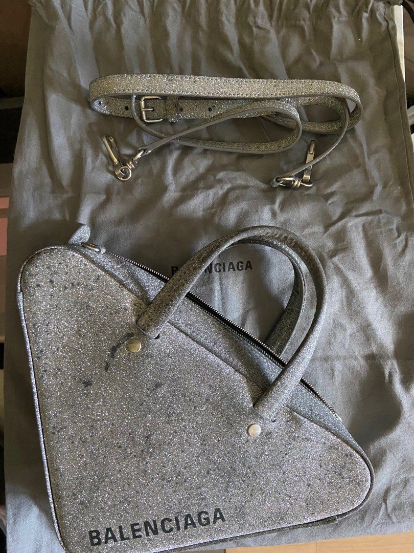 Balenciaga triangle bag cheap glitter
