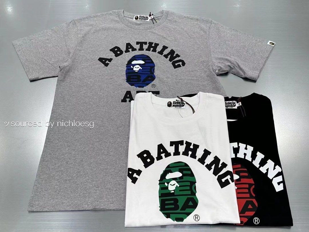 BAPE LUX SPORT PATTERN COLLEGE TEE, Men
