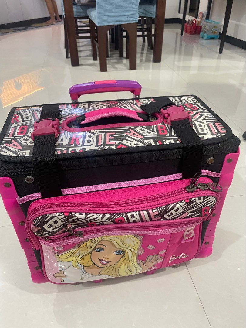Barbie Trolley Bag, Hobbies & Toys, Travel, Luggage on Carousell