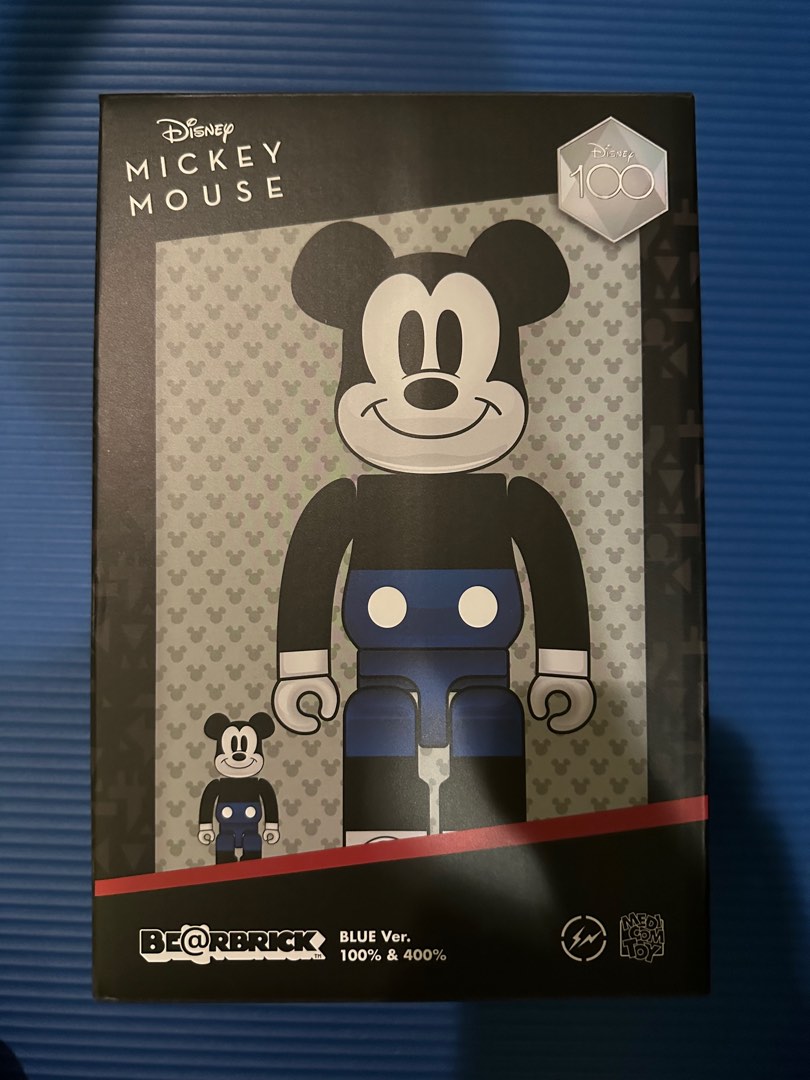 BE@RBRICK フラグメント ミッキー BLUE Ver.100％＆400％ In Stock] BE