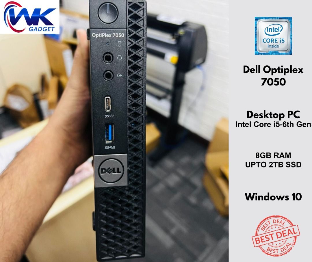 [Best Deal] DELL OPTIPLEX 7050 MICRO | INTEL CORE I5-6500T | 8GB RAM |  128GB SSD - UPTO 2TB M.2 SSD | DESKTOP PC