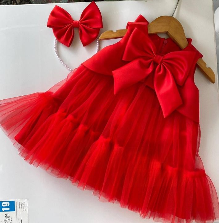 Red colour dress for kids online