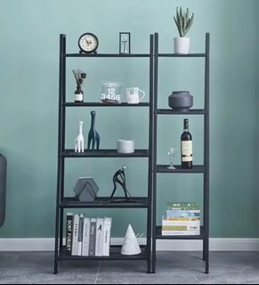 Black color 4 shelf trapezoid organizer ikea Lerberg style LEFT SIDE 