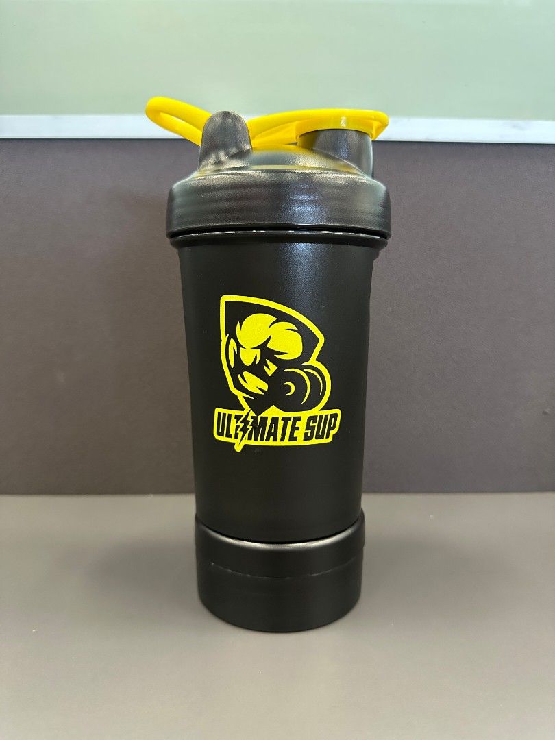 Blender Bottle Prostack (500ml/16oz, Smoke Black) Shaker Bottle Protein