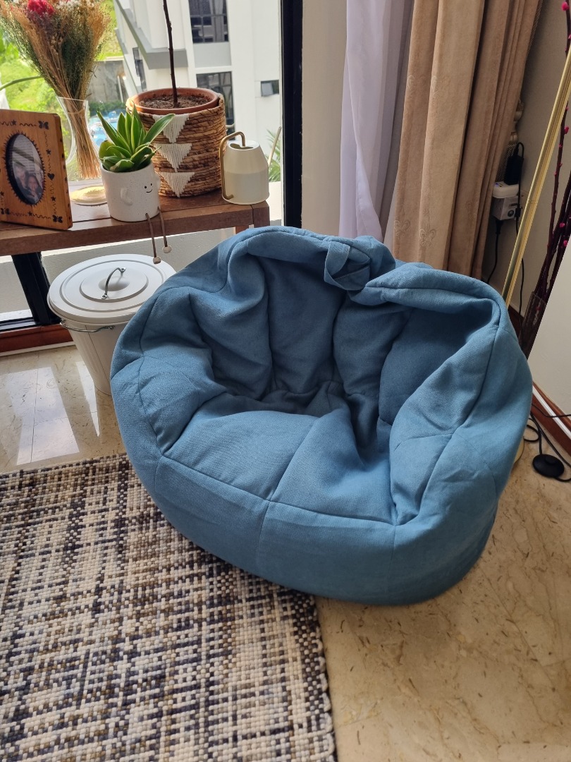 Blue Hooga Bean bag Furniture Home Living Furniture Chairs on