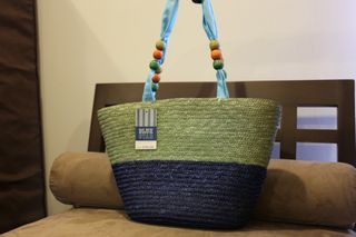 Blue Star Basket Bag