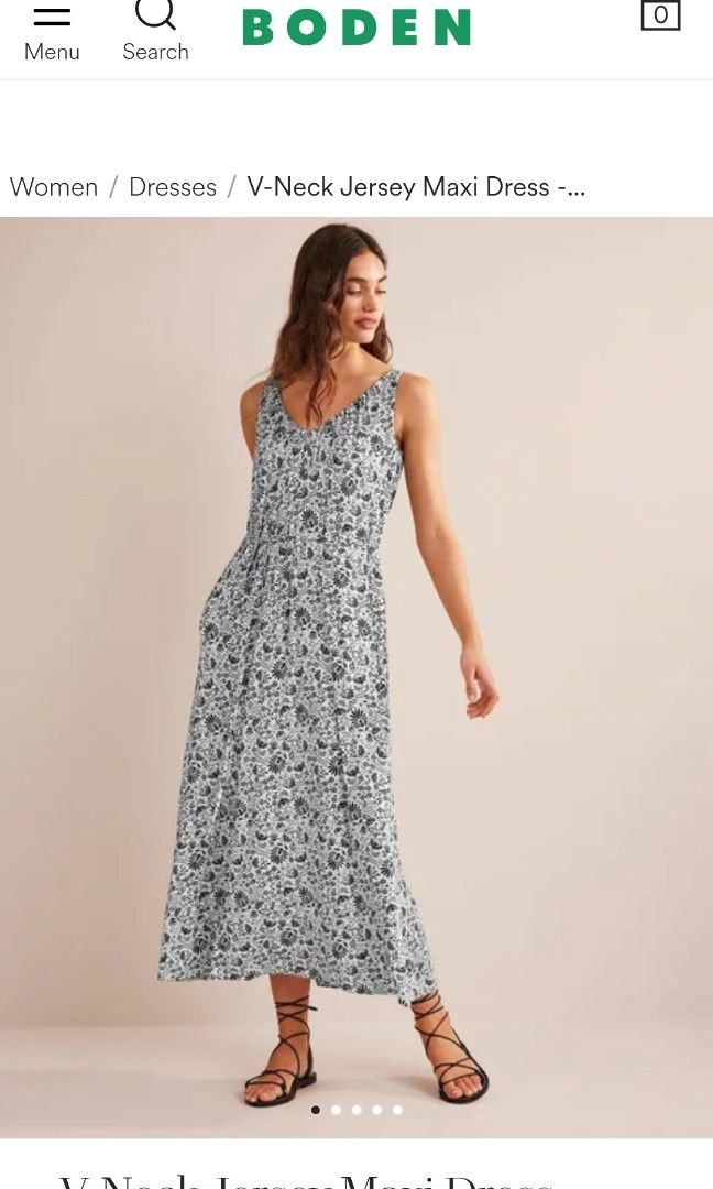 Boden V neck Jersey Floral Maxi Dress Women s Fashion Dresses