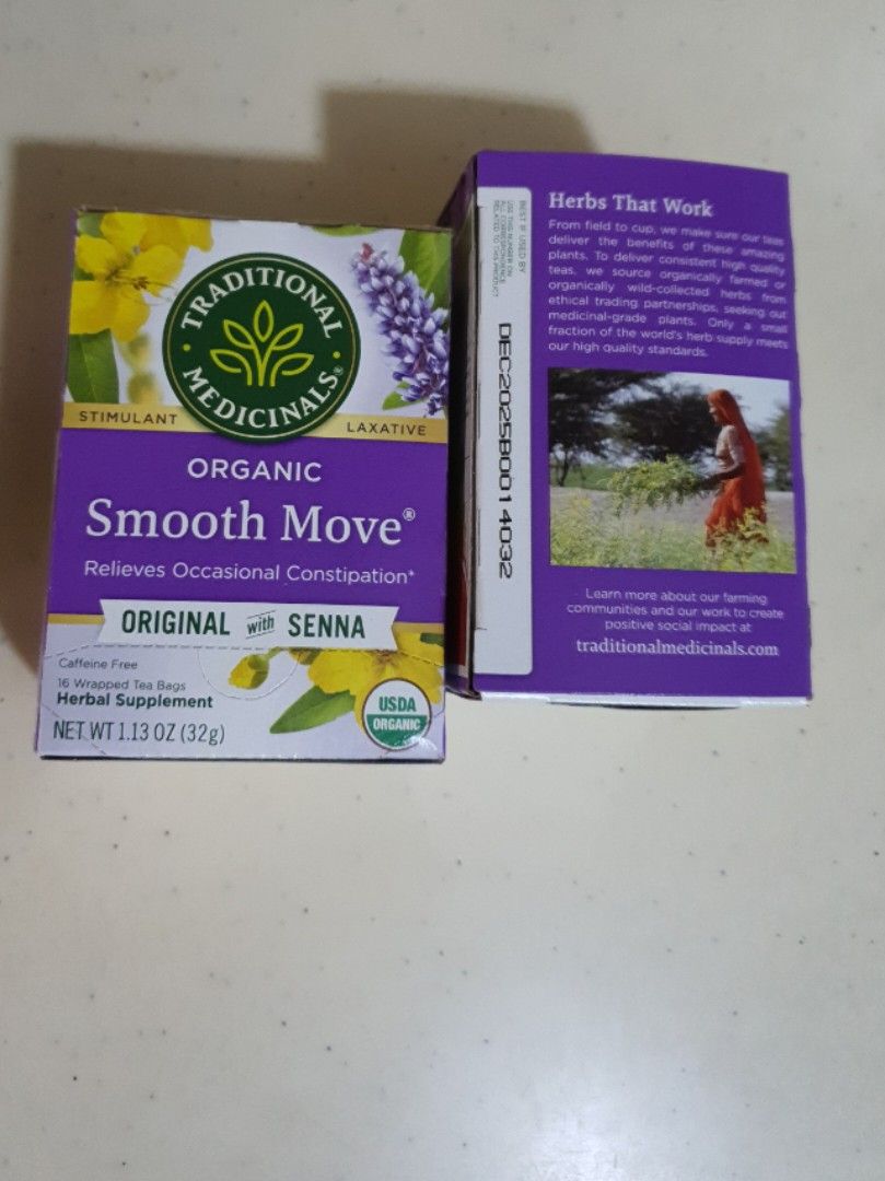 BRAND NEW ORGANIC Smooth Move , 16 sackets x 32g, 2 boxes, expires