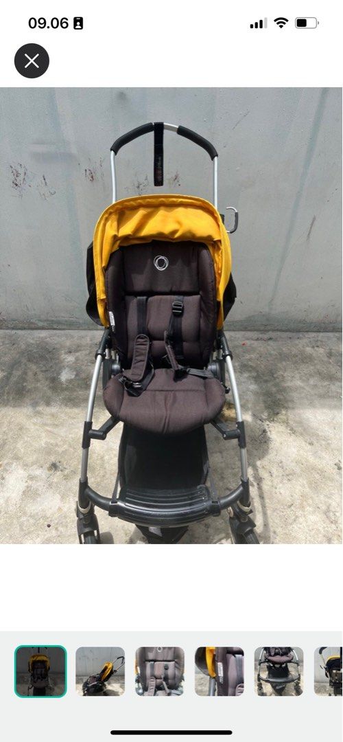 Bugaboo bee stroller yellow canopy turun harga 3.500.000