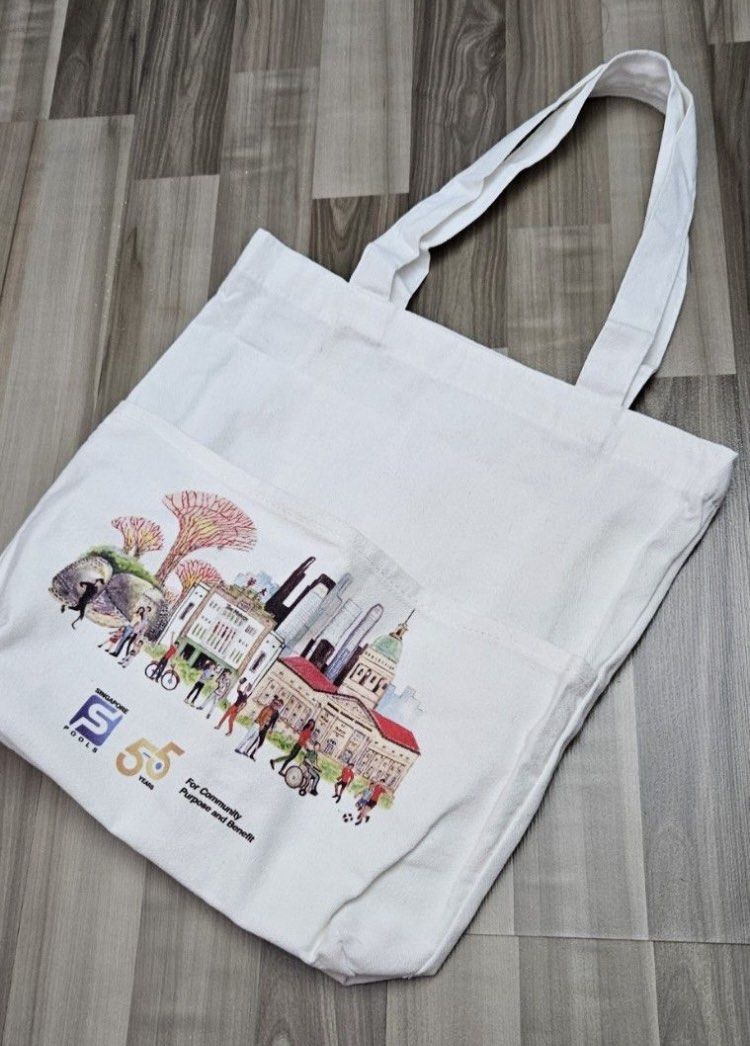 Canvas Tote Bag. White. Unused
