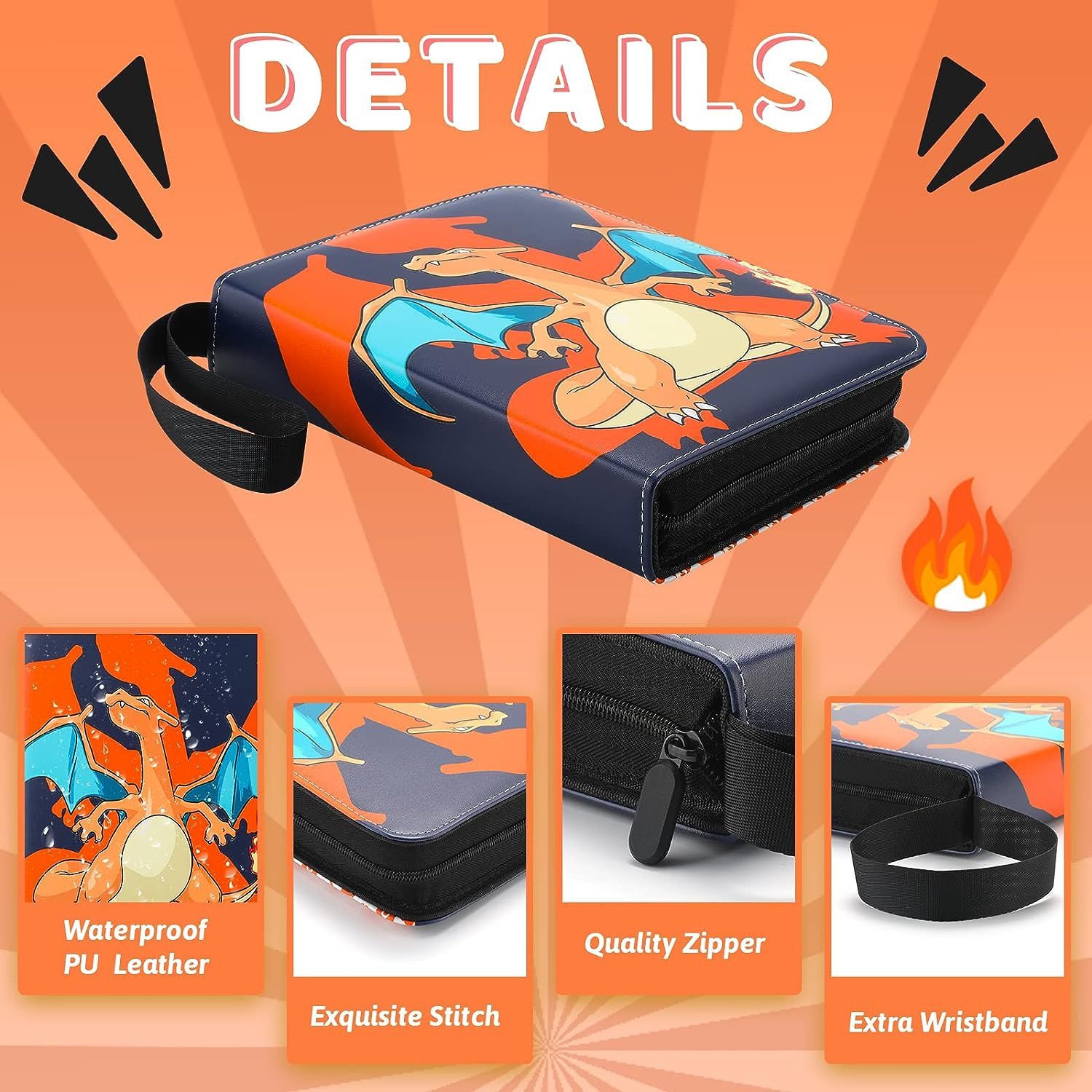900 card pokemon binder Card Binder 9-Pocket,900 Pockets Card Holder Album with 50 Removable  Sleeves for Standard Size Cards TCG Trading Card Binder Display Storage  Carrying