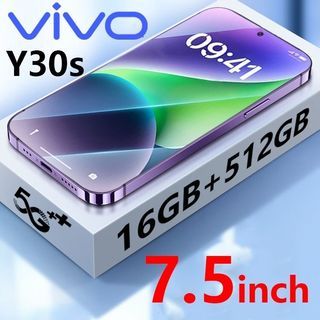 Cellphone VIVO Y30s cellphone original 2022 big sale 100% band new android smart phone 16G+512G 7.5"inch mobile phones cheap handphone new android smart phone 16G+512G 6.7"inch mobile phones cheap handphone