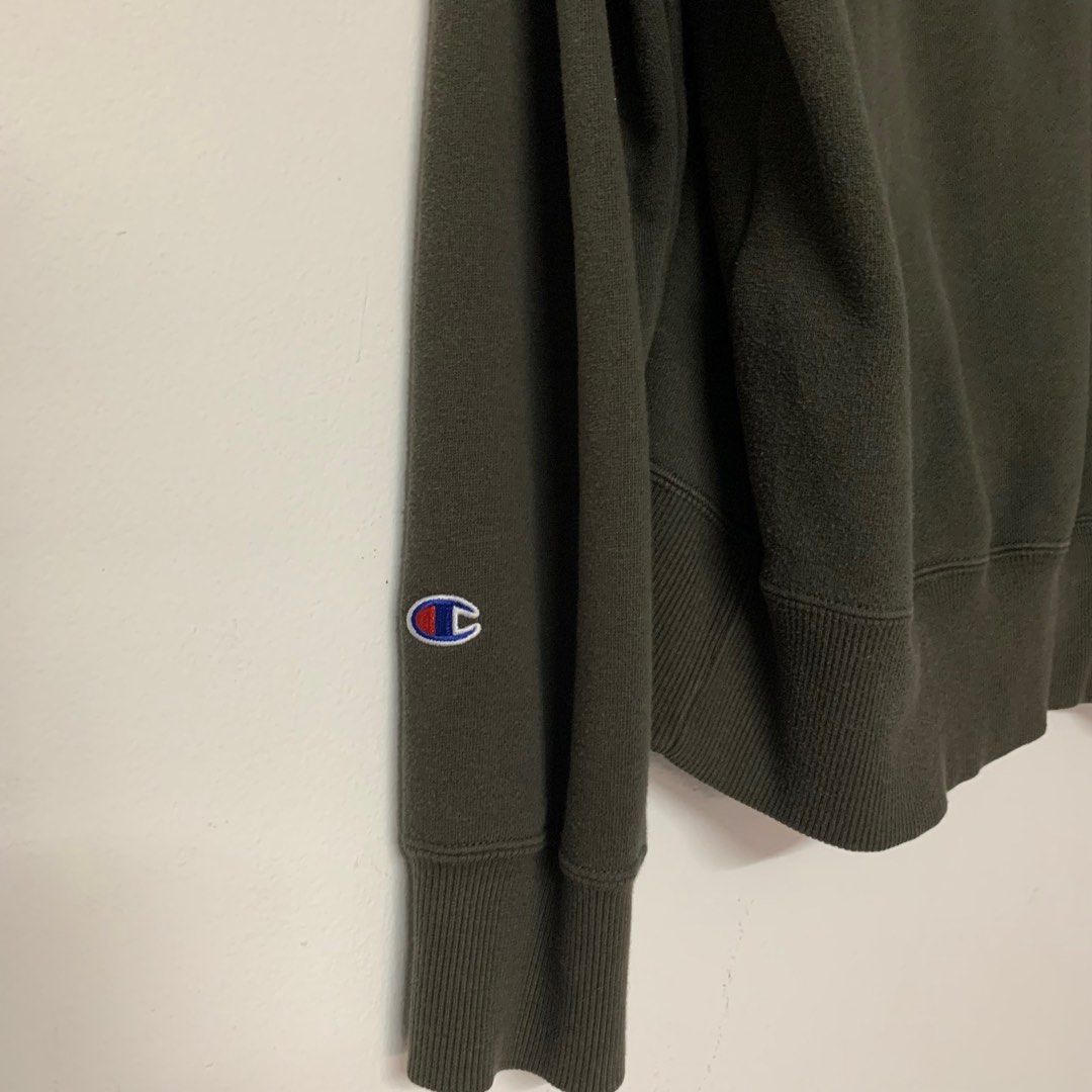 Olive green champion hoodie women's sales