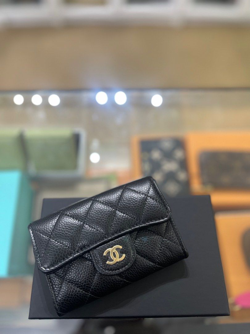 Chanel Classic Black Caviar GHW Zip Coin Purse – I MISS YOU VINTAGE