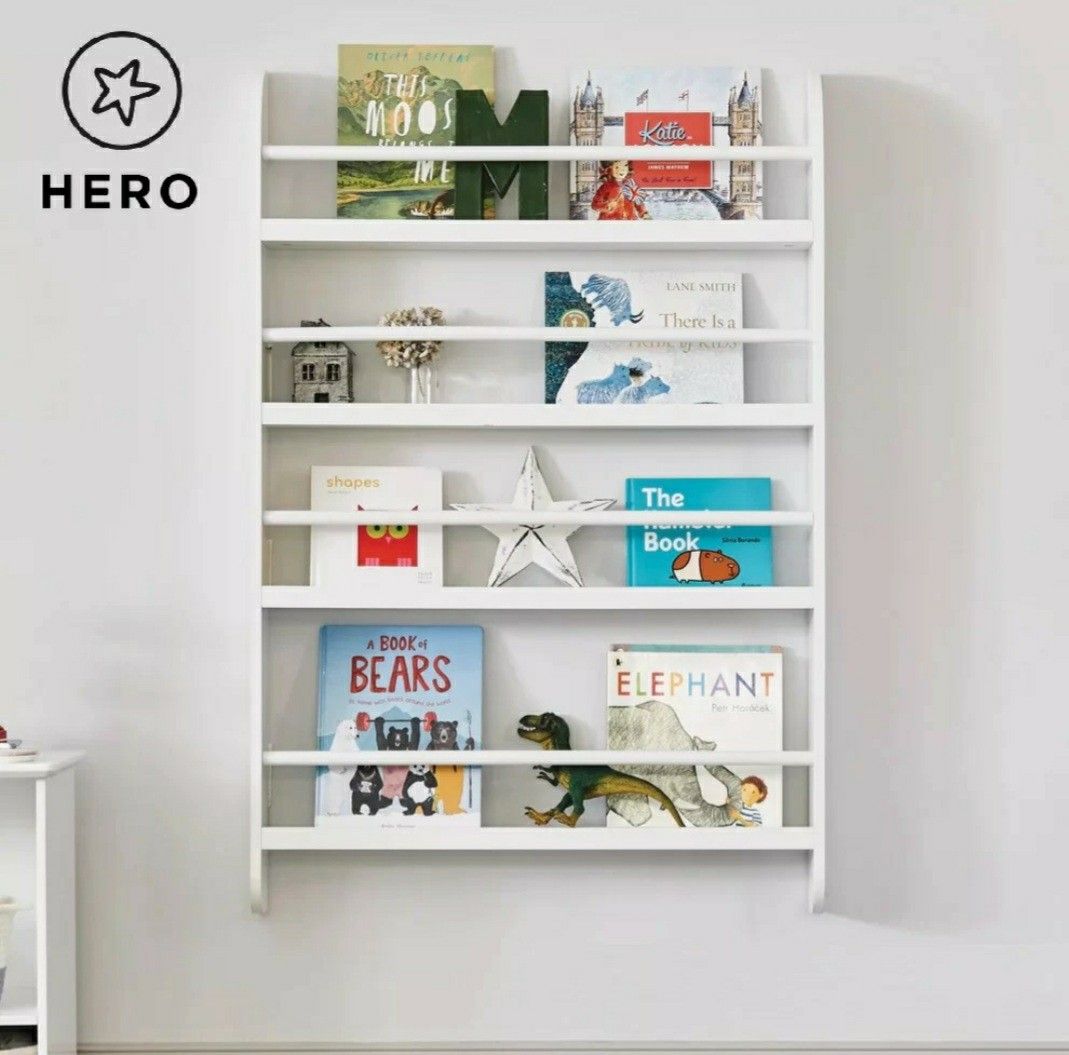 Childrens wall mounted bookcase sales