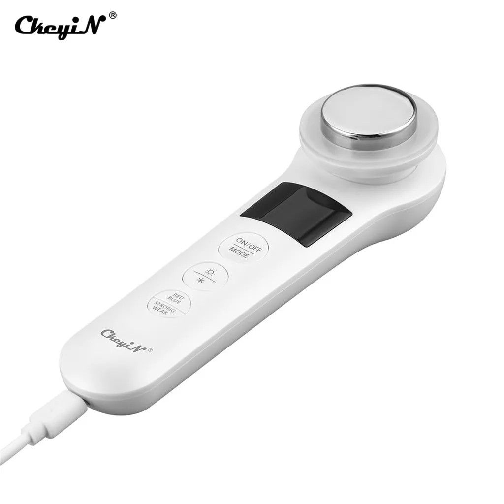 CkeyiN Hot Cold Face Beauty Massager EMS Vibrate Skin Care Device with