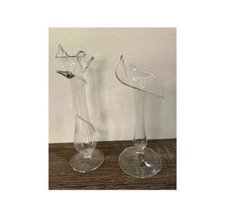 Clear glass jack in the pulpit vases