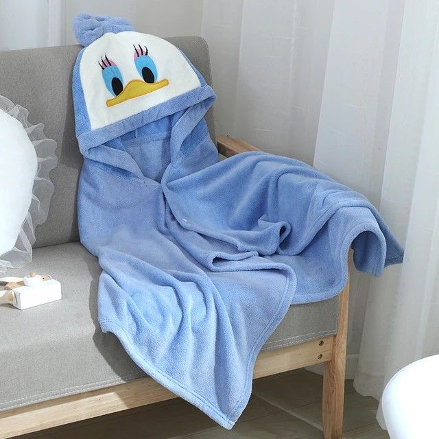 Coral fleece Daisy hooded bath towel for 6yo adults FREE MAIL