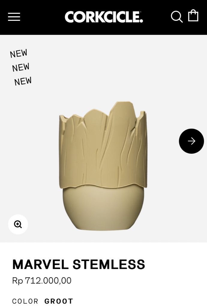 CORKCICLE x MARVEL STEMLESS GROOT on Carousell