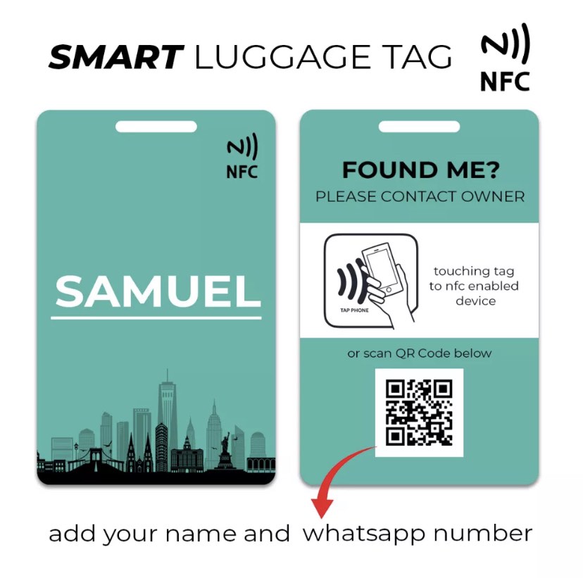 CUSTOM LUGGAGE TAG BAG TAG TRAVEL TAG NAME TAG FOR SUITCASE GIFT