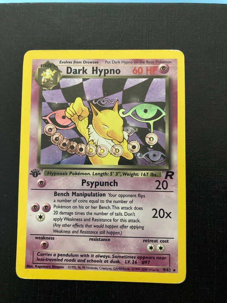 1999 hypno pokemon card Hypno 8/62 FOSSIL SET Holo Rare Pokémon TCG AGS 7 NEAR MINT main image 0