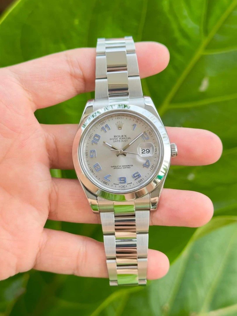 Datejust II 41mm Rare Blue Arabic Dial (Category: Luxury Watches) located in Manila. Submitted by annafinds (Listing ID 1247993629, Image 2). Description: Datejust II 41mm Rare Blue Arabic Dial! 😍 Php 599,999 Random serial Ref: 116300 Unit and Presentation Box only Open for verification.