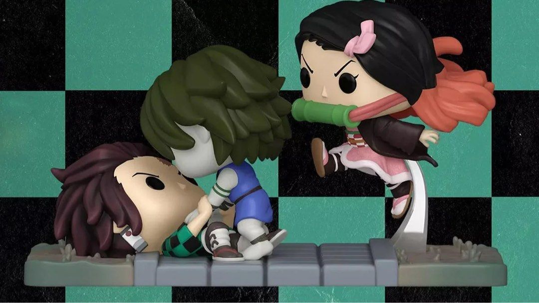 Funko Demon Slayer: Kimetsu No Yaiba Pop Moment Tanjiro & Nezuko Vs. Temple  Demon Vinyl Figure Hot Topic Exclusive