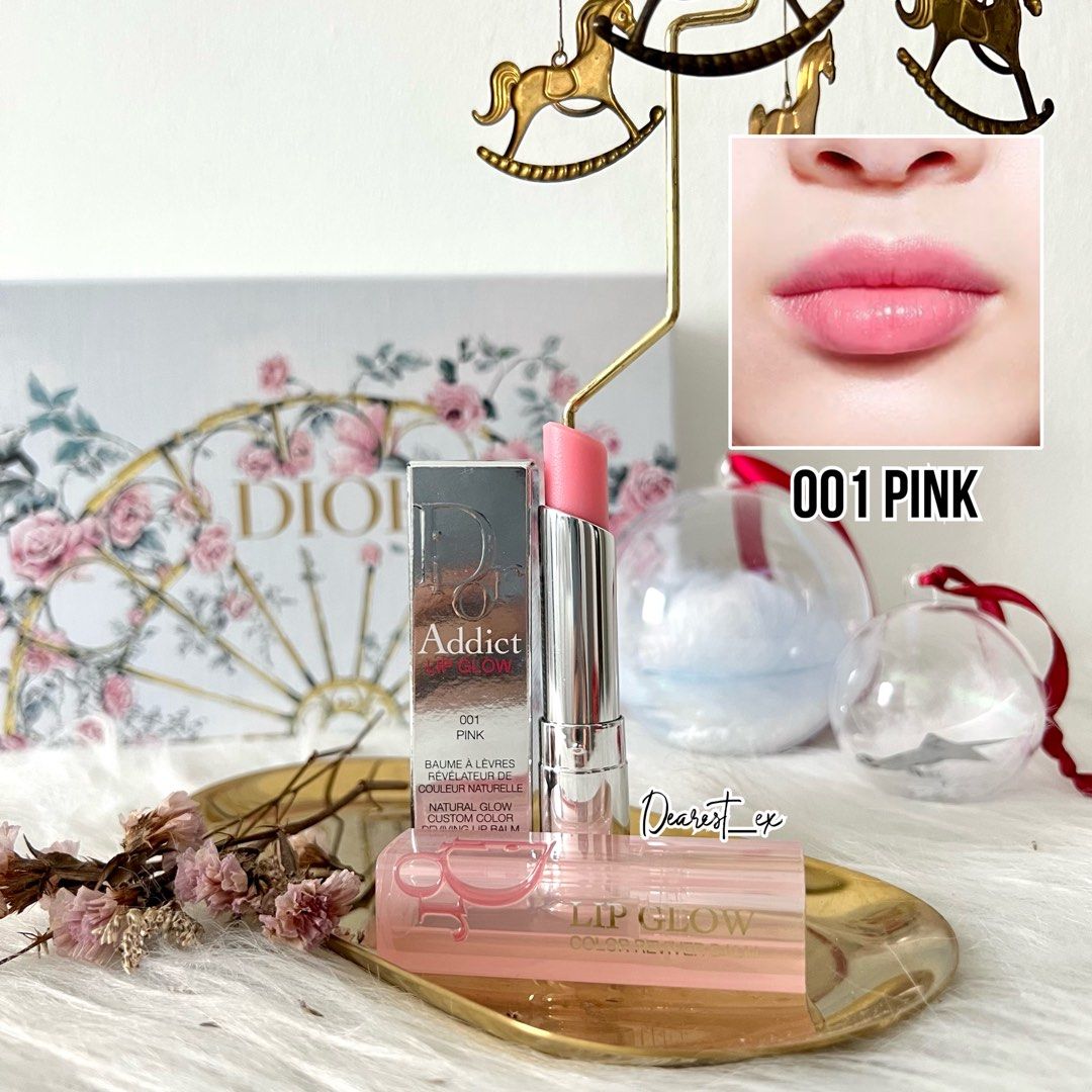 SALE🔥DIOR Addict Lip Glow Hydrating Lip Balm #001 Pink 3.2g Actual, Beauty  & Personal Care, Face, Makeup on Carousell