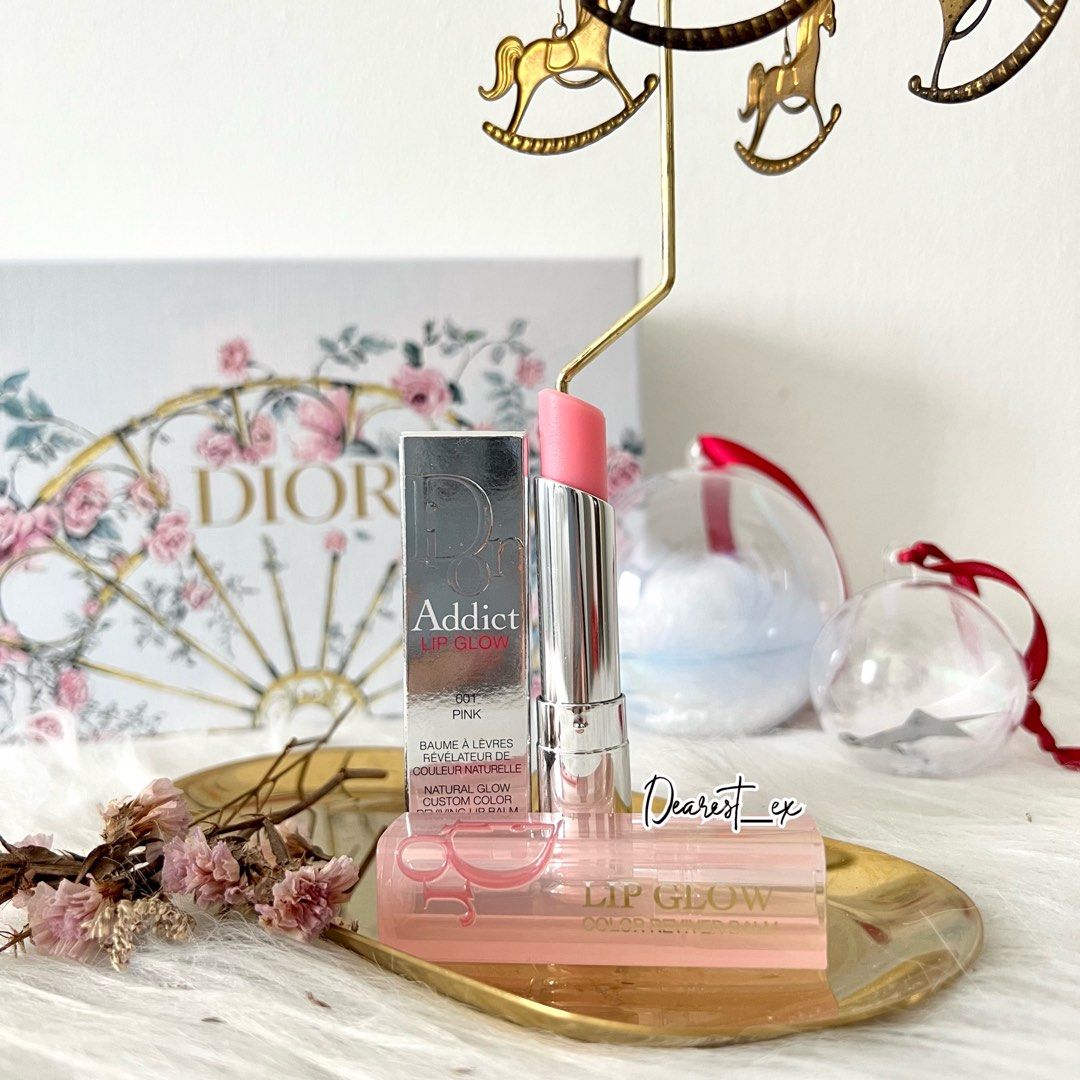 SALE DIOR Addict Lip Glow Hydrating Lip Balm 001 Pink 3.2g Actual Beauty Personal Care Face Makeup on Carousell