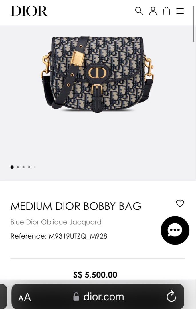 Unboxing] Dior Bobby Bag - Blue Dior Oblique Jacquard 