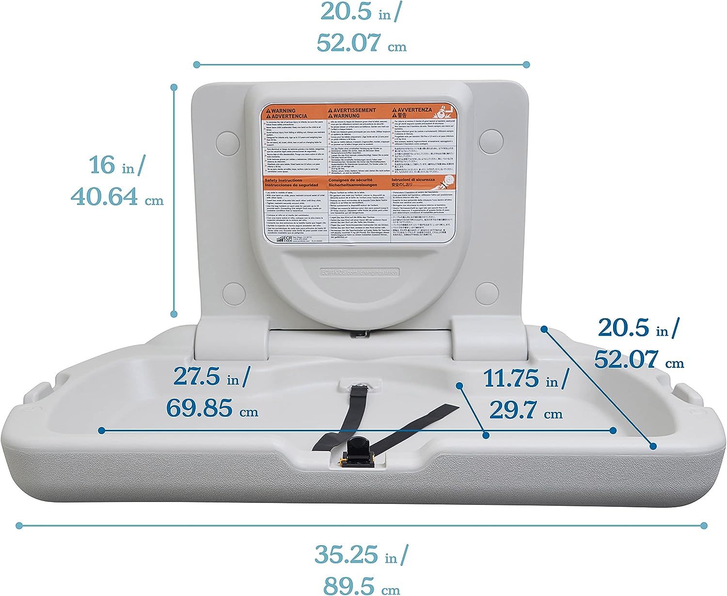 Slim shop changing table