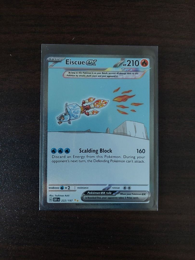 eiscue pokemon card value Amazon.com: Pokemon - Eiscue ex 210/197 - Obsidian Flames - Ultra Rare