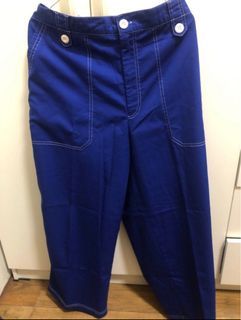 Electric Blue Loose Pants Dizayn