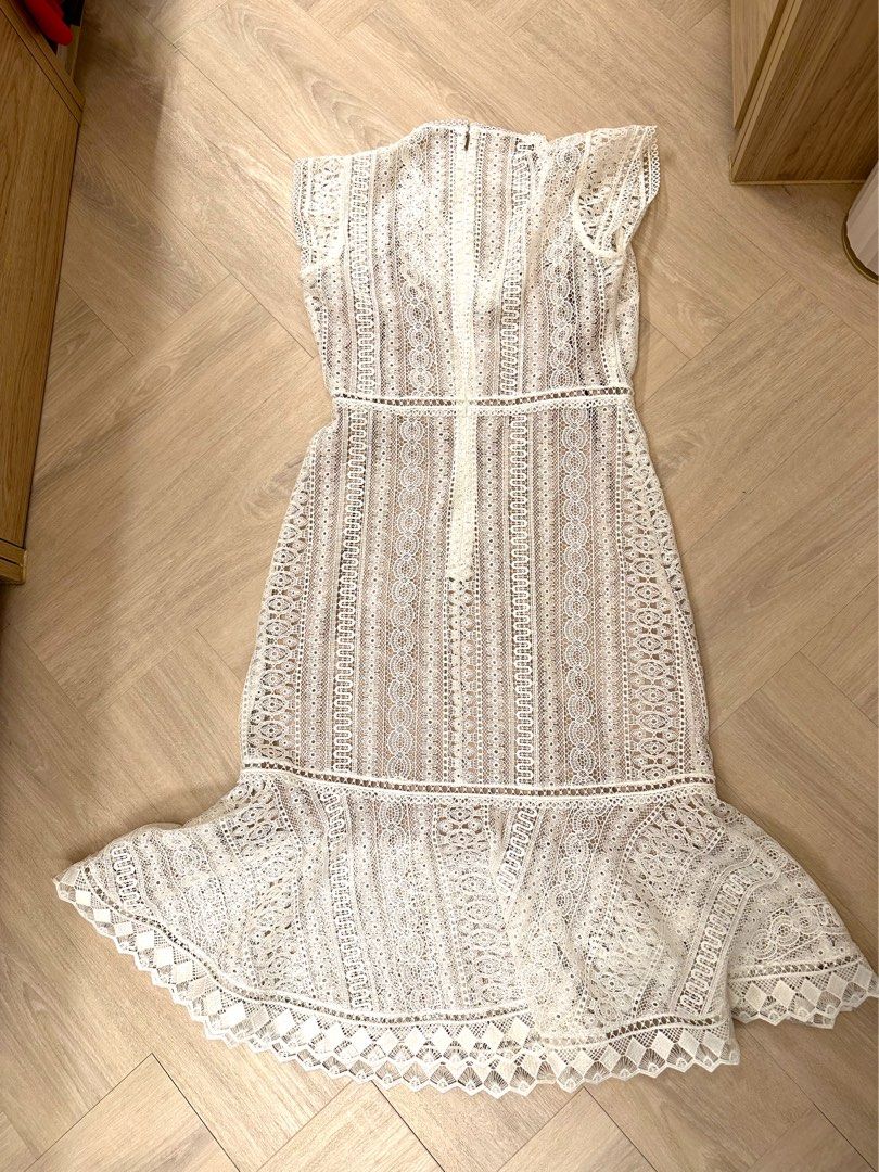 Tahari white lace dress 2025