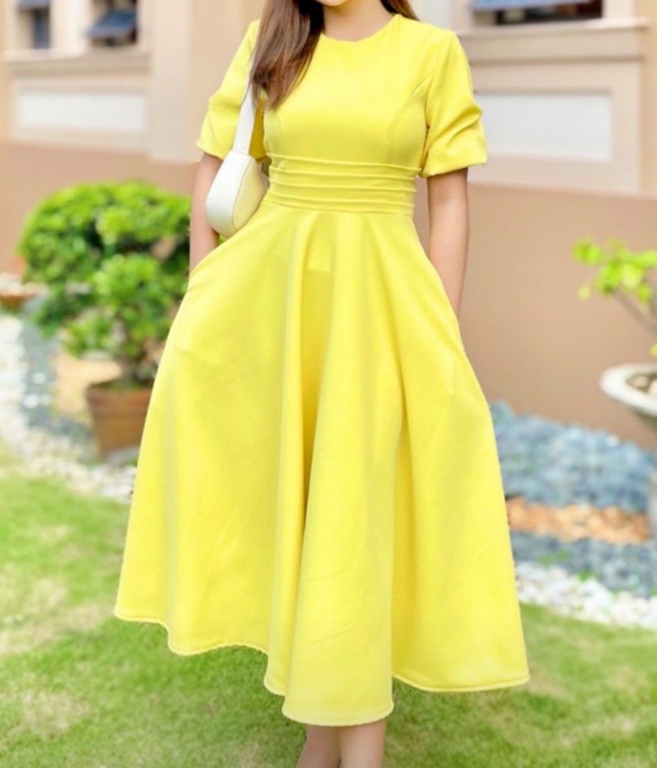 Everyday Hermana Yellow Midi Dress Sunday Dress