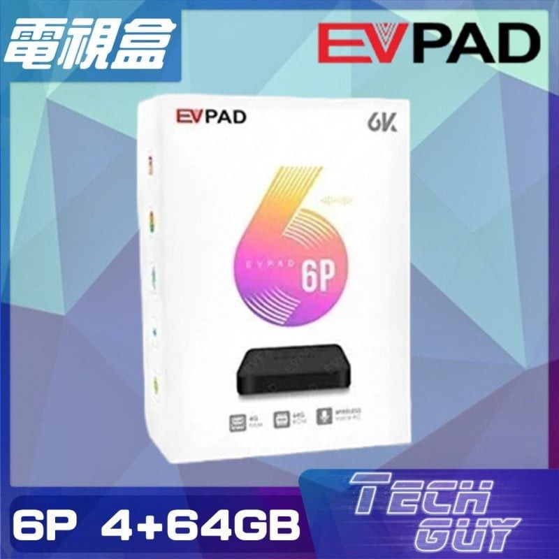 EVPAD【6P】4+64GB 智能語音電視盒, 家庭電器, 電視& 其他娛樂, 藍光及 