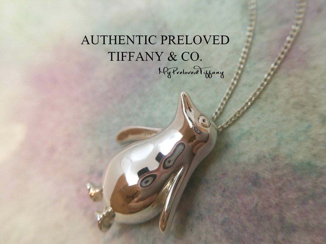 Excellent Authentic Tiffany Co. Vintage Wildlife Conservation Penguin Silver Necklace Women s Fashion Jewelry Organisers Necklaces on Carousell