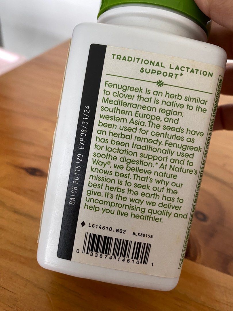 Fenugreek capsules (180 capsules), Health & Nutrition, Health