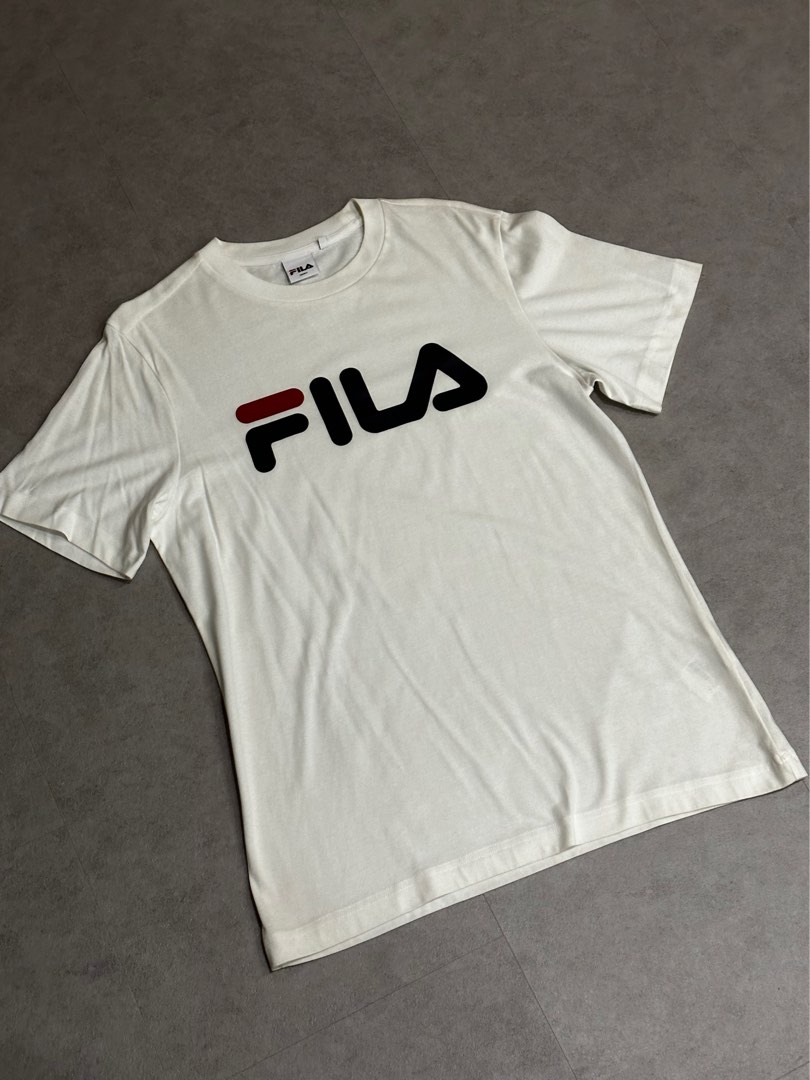 White fila shirt sales
