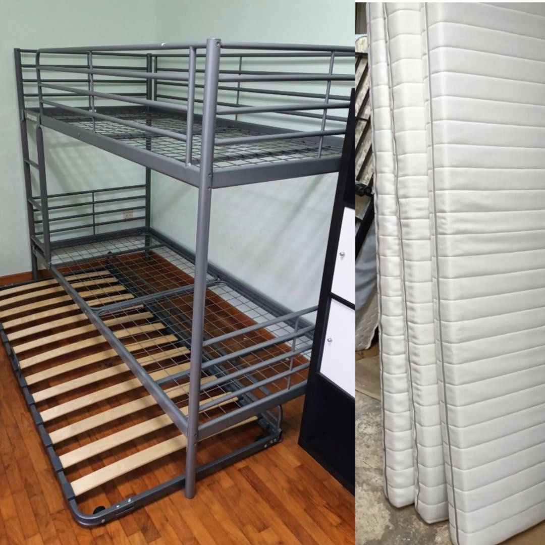 Free delivery IKEA Double decker bed frame /bunk bed frame with pull ...