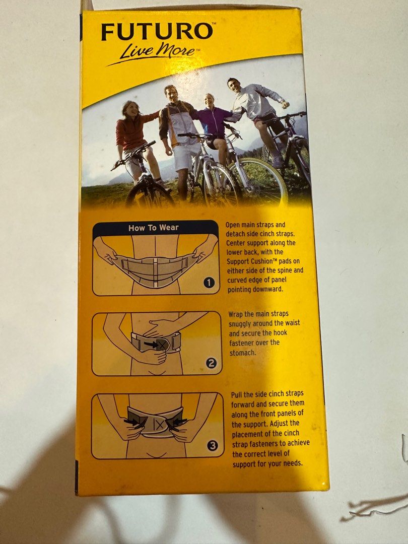 Futuro Stabilizing back support, Health & Nutrition, Braces, Support
