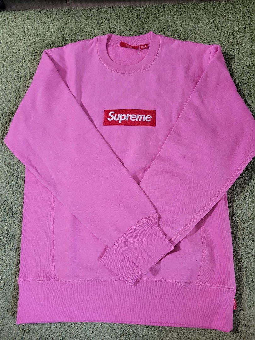 Supreme Box Logo Crewneck (FW15) Heather Pink