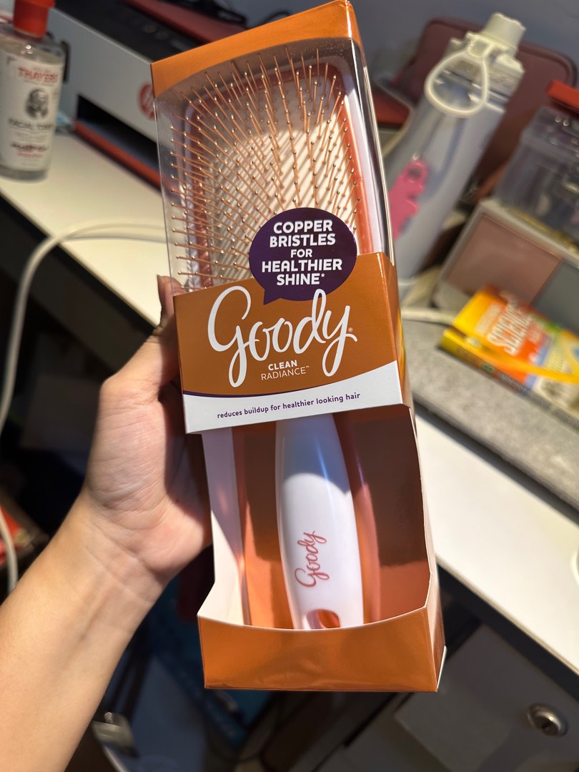 Goody Clean Radiance Copper Bristles Paddle Hair Brush, Beauty